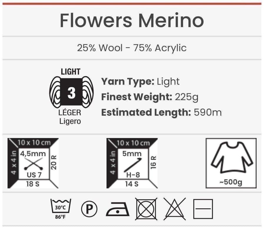 خيط فلورز ميرينو الشتوي 548 YarnArt Flowers Merino