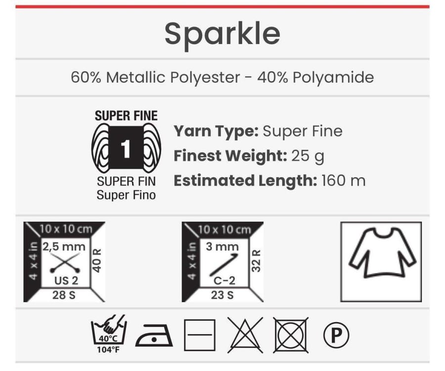خيوط سباركل اللامعة 1306 YarnArt Sparkle