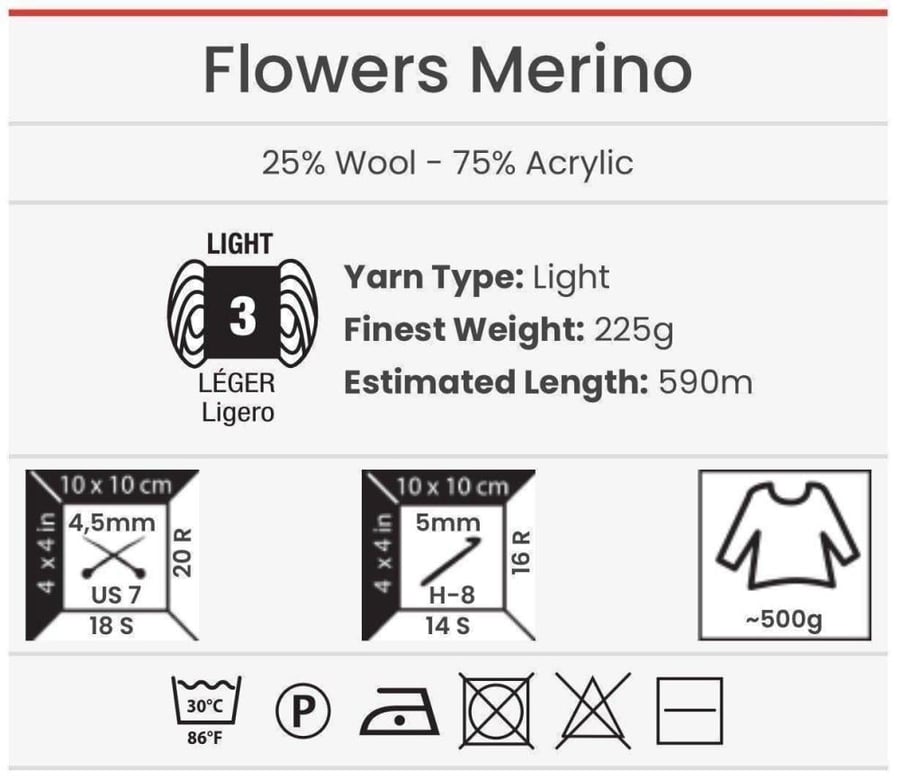 خيط فلورز ميرينو الشتوي 536 YarnArt Flowers Merino