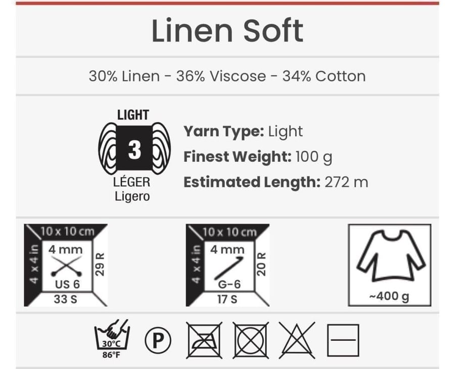 لينن سوفت 7405 YarnArt Linen Soft