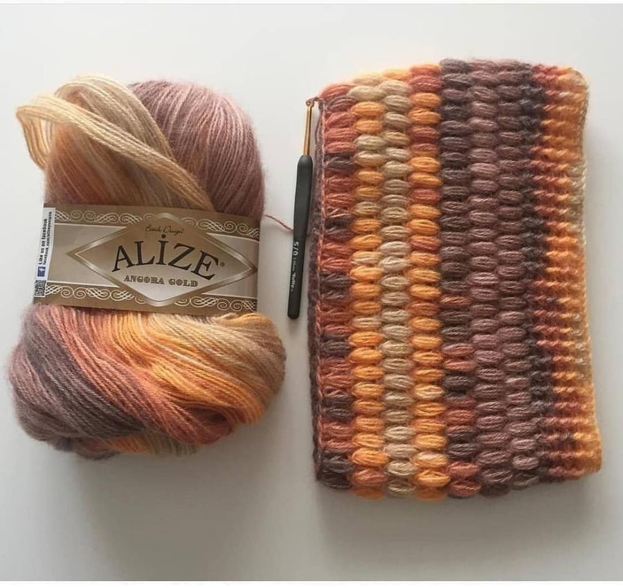 انجورا قولد باتيك 5698 Alize Angora gold batik