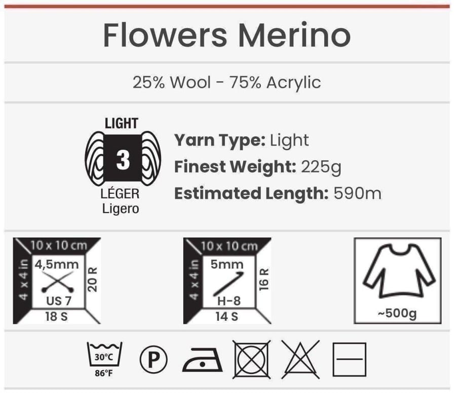 خيط فلورز ميرينو الشتوي 561 YarnArt Flowers Merino