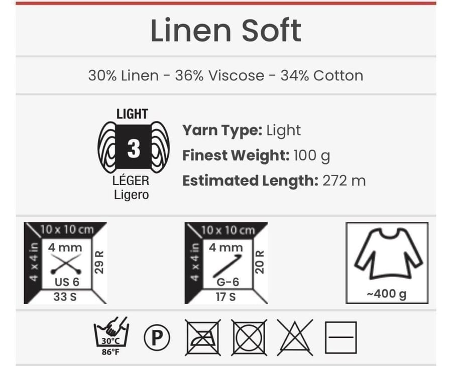 لينن سوفت 7408 YarnArt Linen Soft