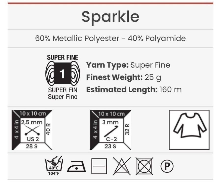 خيوط سباركل اللامعة 1354 YarnArt Sparkle