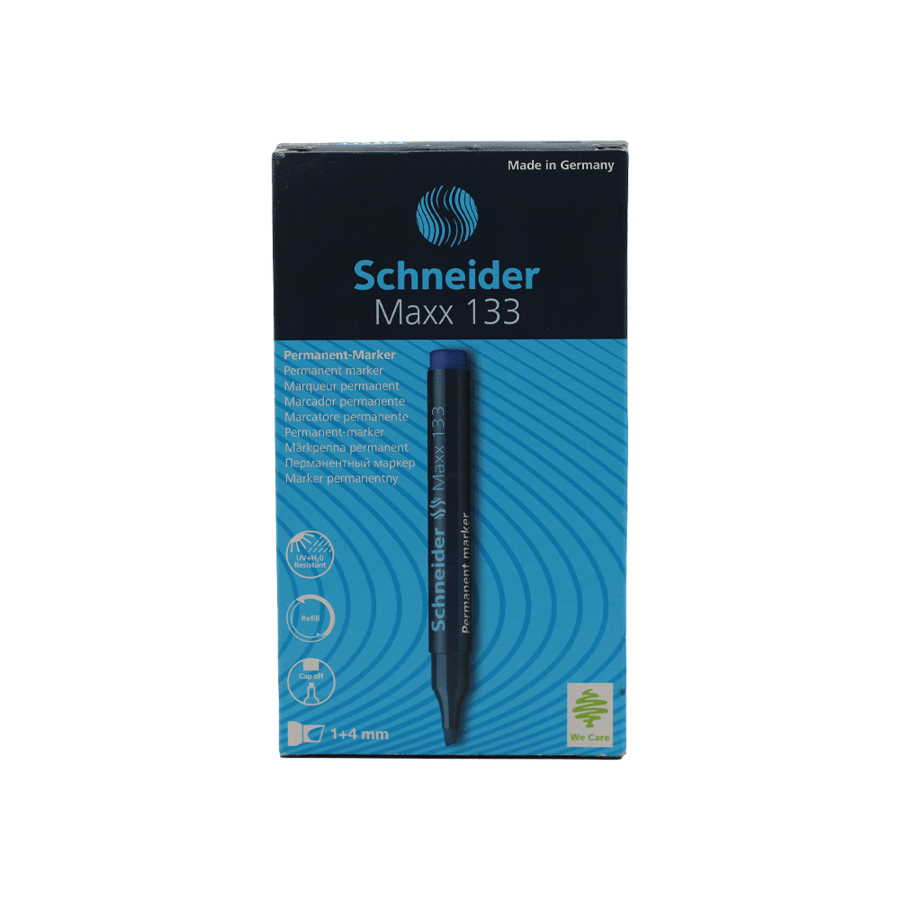Schneider 133 Bx/10 pcs Permanent Marker Blue - SN113303 ماركر مشطوف لون ازرق