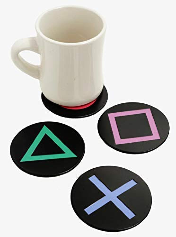 ستاند اكواب شعارات بلايسيتشن - Playstation metal coasters set