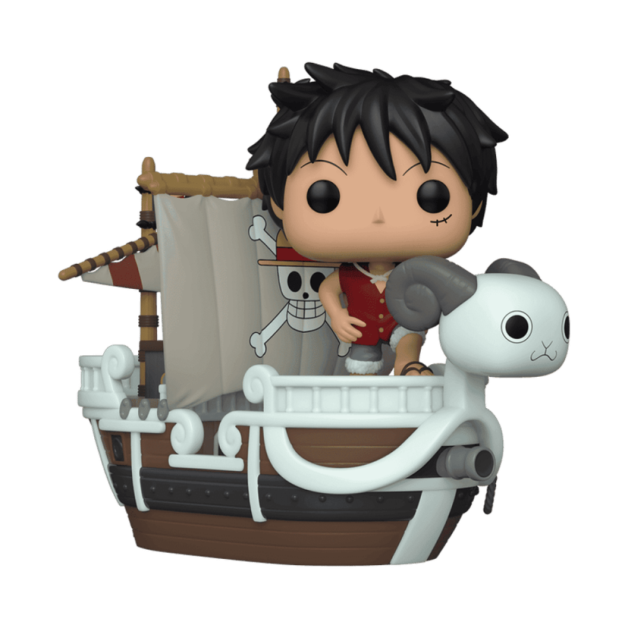 Funko Pop One Piece Luffy With Going Merry NYCC 2022 Shared sticker In Hand