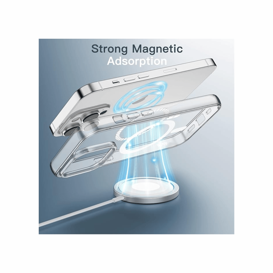 Clear protective case supports MagSafe from gear4 protection from breaking