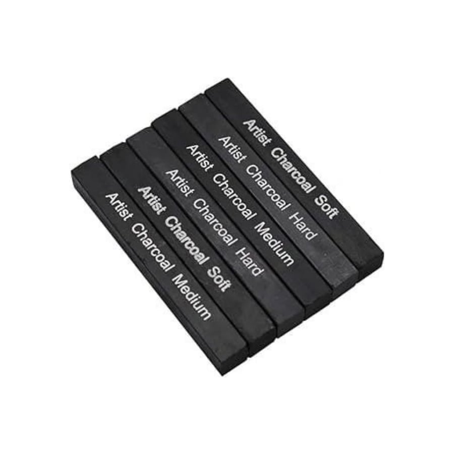 مجموعة فحم رسم مضغوط من SBC مكونة من 6 قطع بدرجات مختلفة