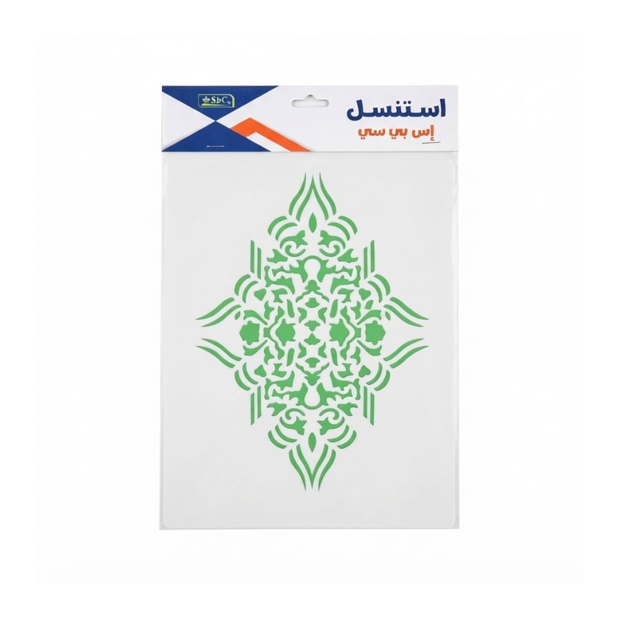 استنسل A4 من SBC بتصميم خمسة زخارف متنوعة للاستخدام الفني