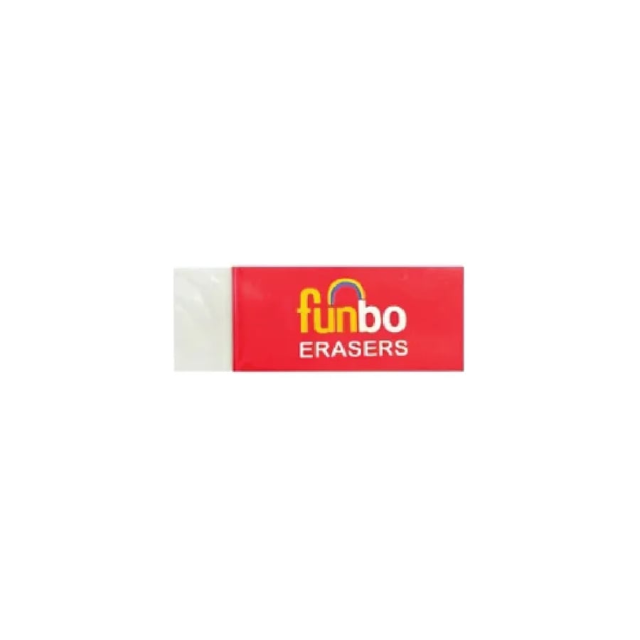 ممحاة مدرسية ومكتبية Funbo ناعمة لون احمر وملون الأصلي المميز العملي