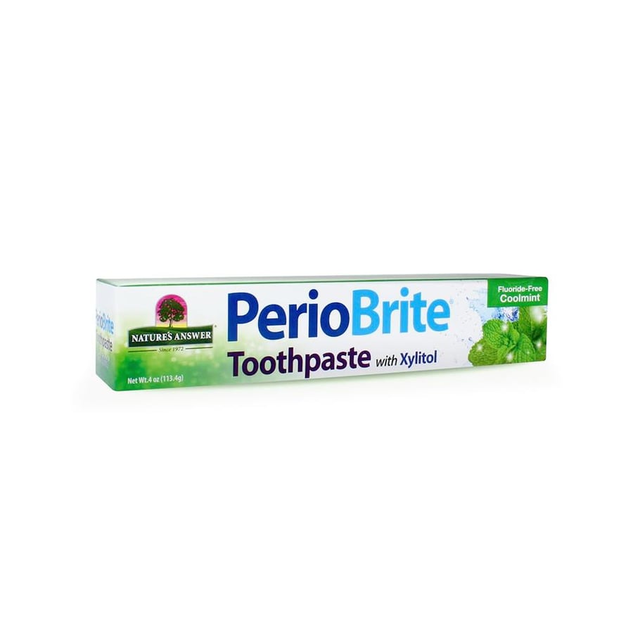 نيتشرز أنسر، معجون أسنان PerioBrite مع الزيليتول، نعناع منعش، خالي من الفلورايد - 113.4 جم
