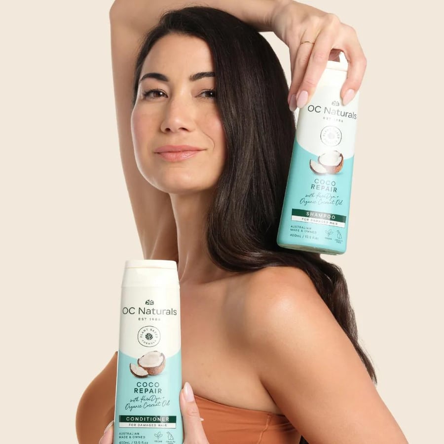 أو سي ناتشورالز، Coco Repair شامبو معالج للشعر، بـ الكيراتين وزيت جوز الهند العضوي - 400 مل