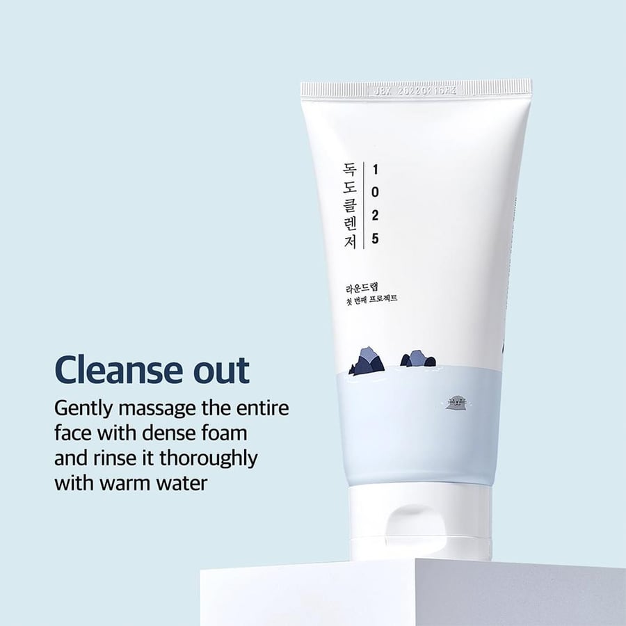 Round Lab, 1025 Dokdo Cleanser, Purifies & Removes Excess Sebum without Over-drying, Maintains a Healthy Moisture Balance, for All Skin Types - 150 ml