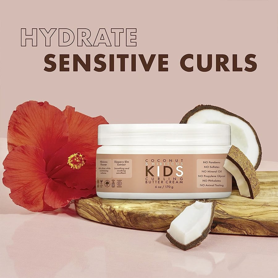 Shea Moisture, Kids Coconut & Hibiscus Curling Butter Cream, Sulfate Free & Color Safe - 170 gm