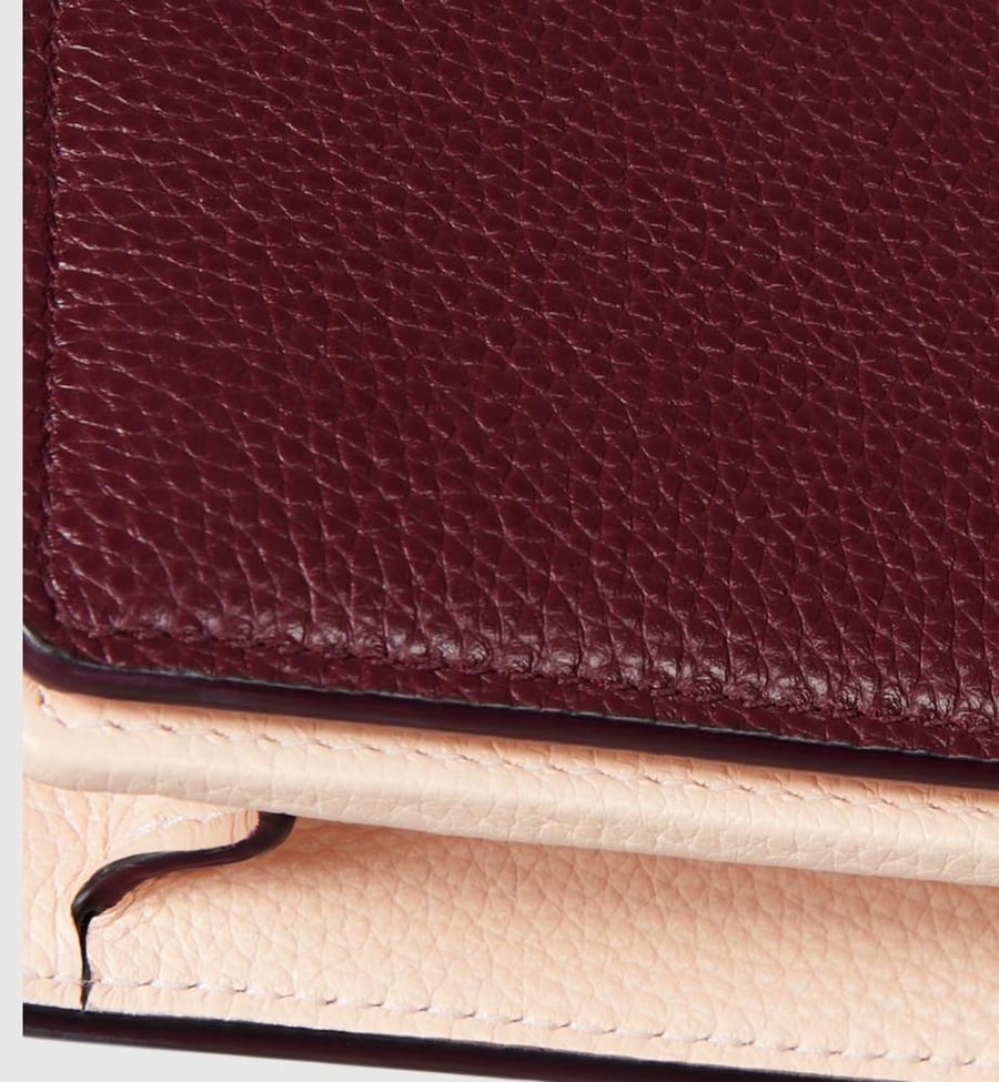 Gucci wallet on chain burgundy
