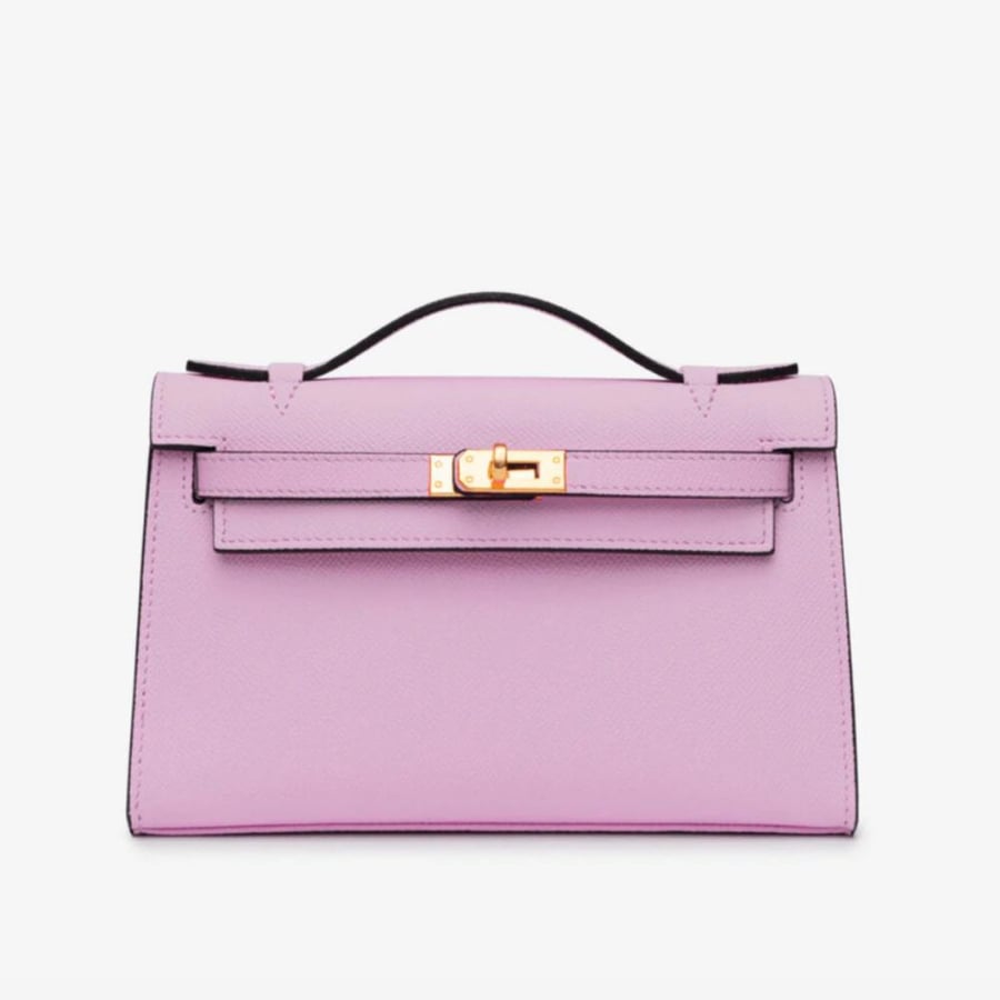 leather crossbody bag pink