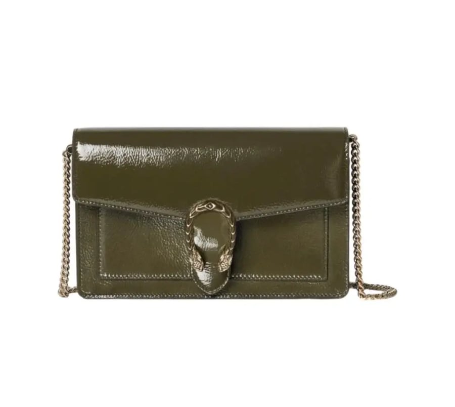 Gucci lether bag green