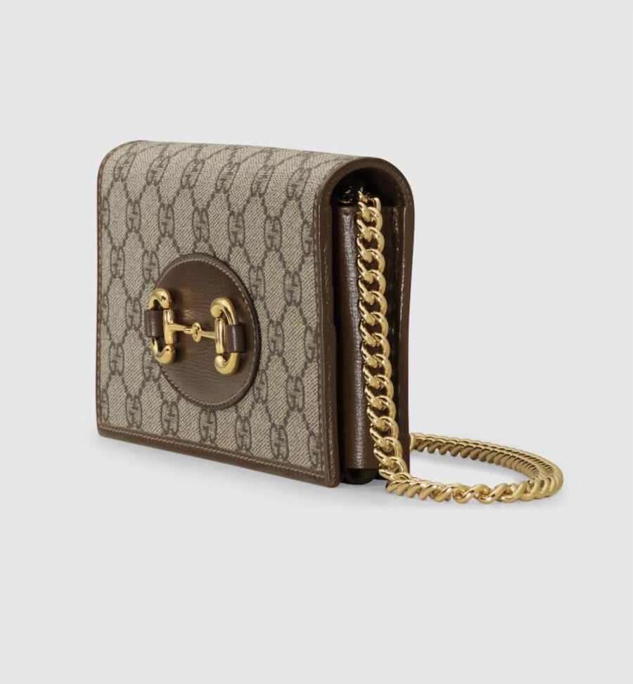 Gucci wallet on chain Horsebit brown