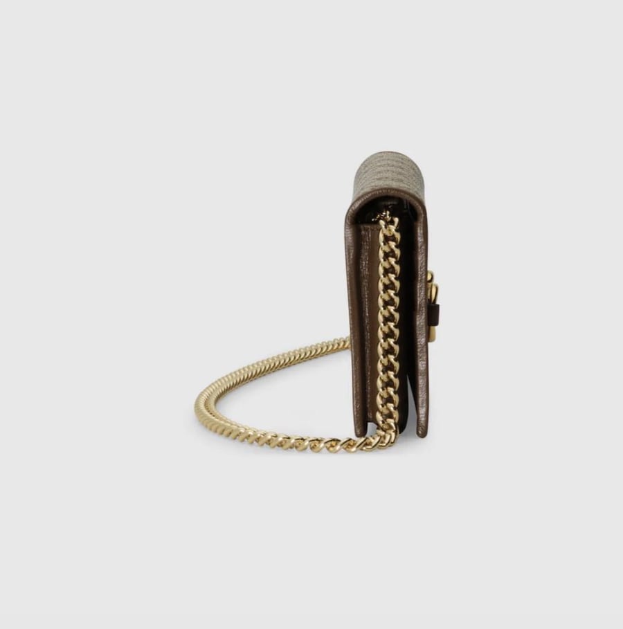 Gucci wallet on chain Horsebit brown