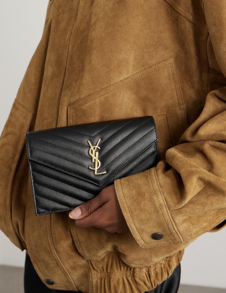 Saint Laurent chain wallet leather black