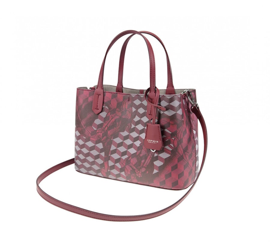 Loup noir mini shopper Burgundy