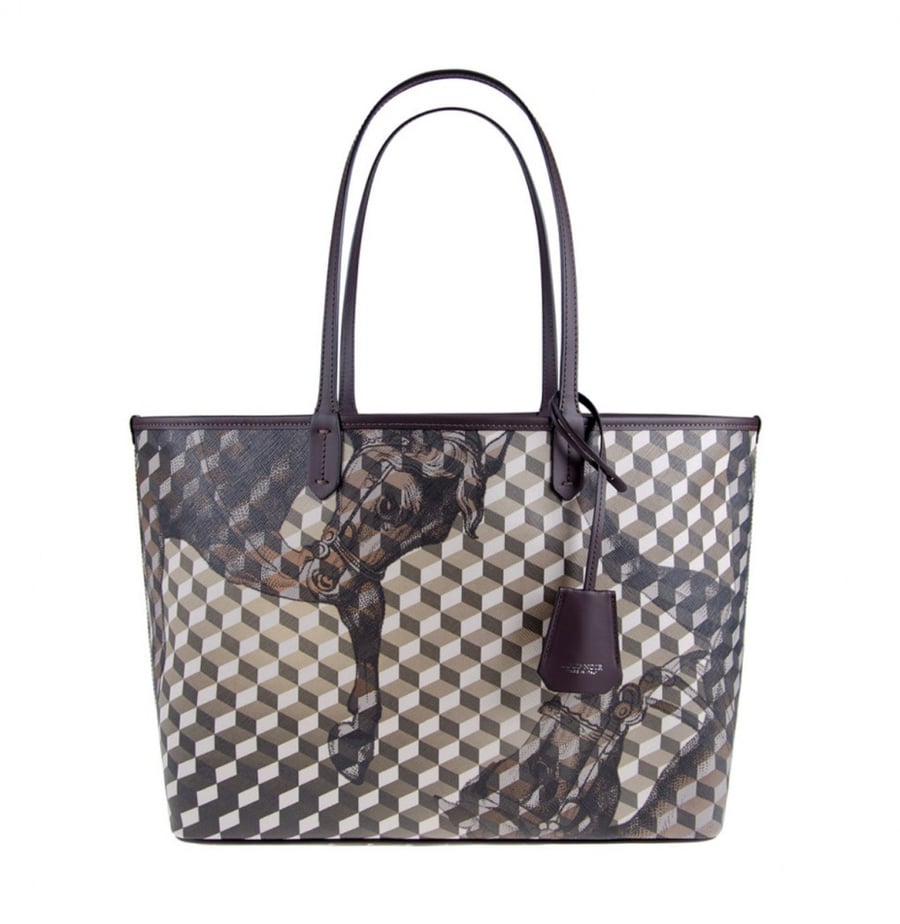 Loup noir small Cheval Brown/Saffron shopper