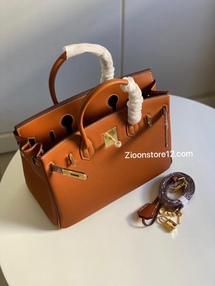 Leather bag 25 or 30 cm Brown