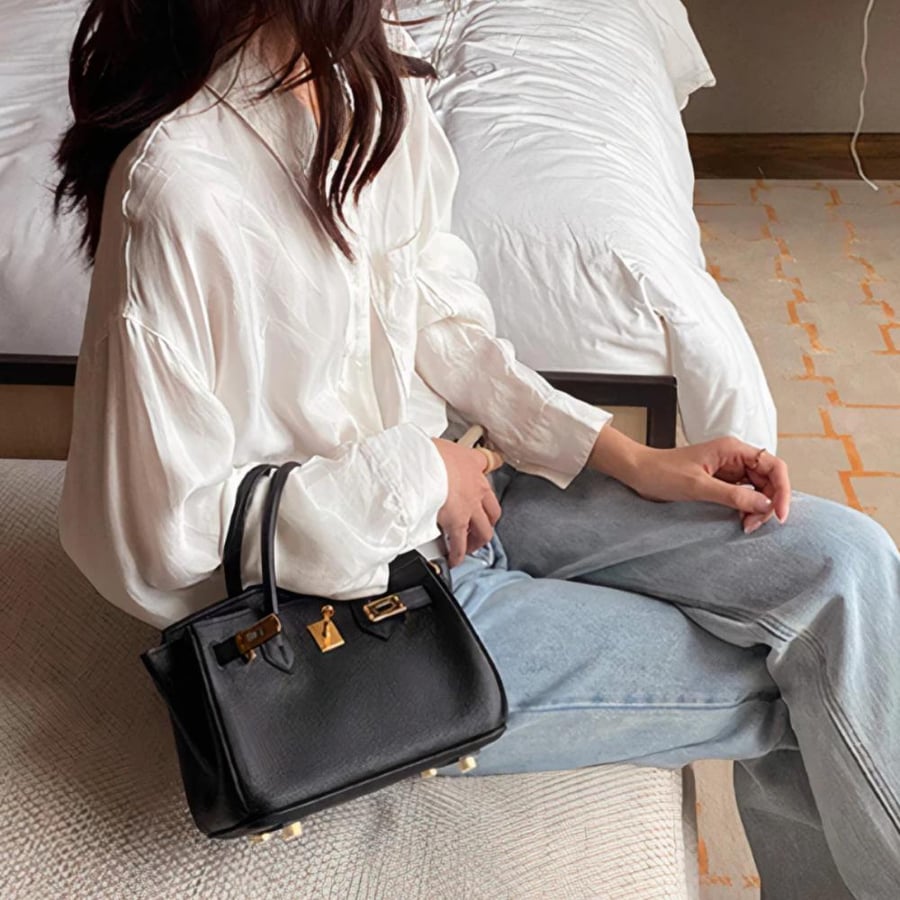 leather bag size 20 cm