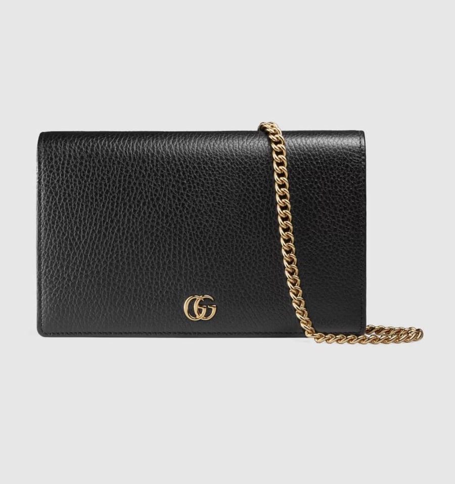 Gucci wallet on chain black x blaxk