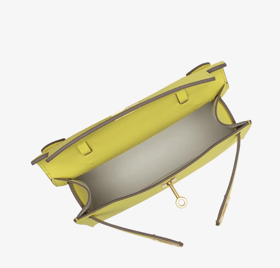 Yellow leather crossbody bag