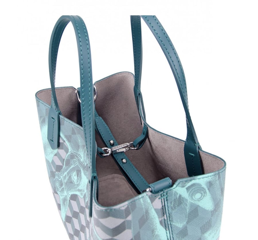 Loup noir mini shopper petrol mint