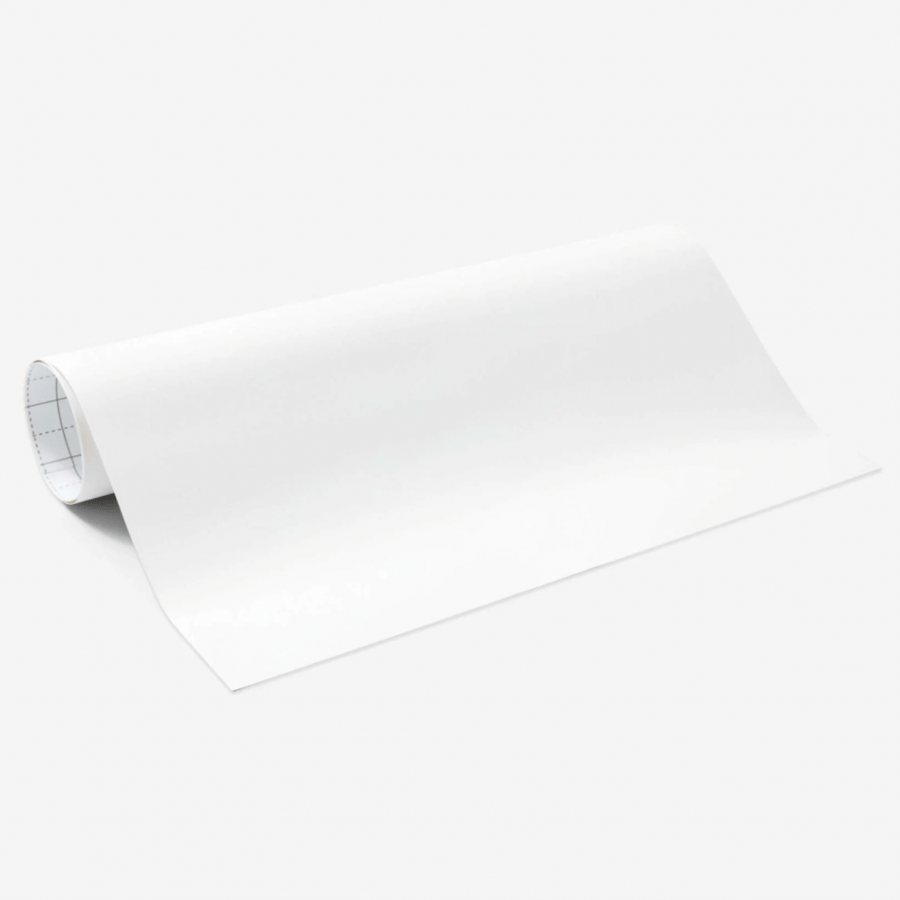 Removable adhesive vinyl wrap (water-soluble) white