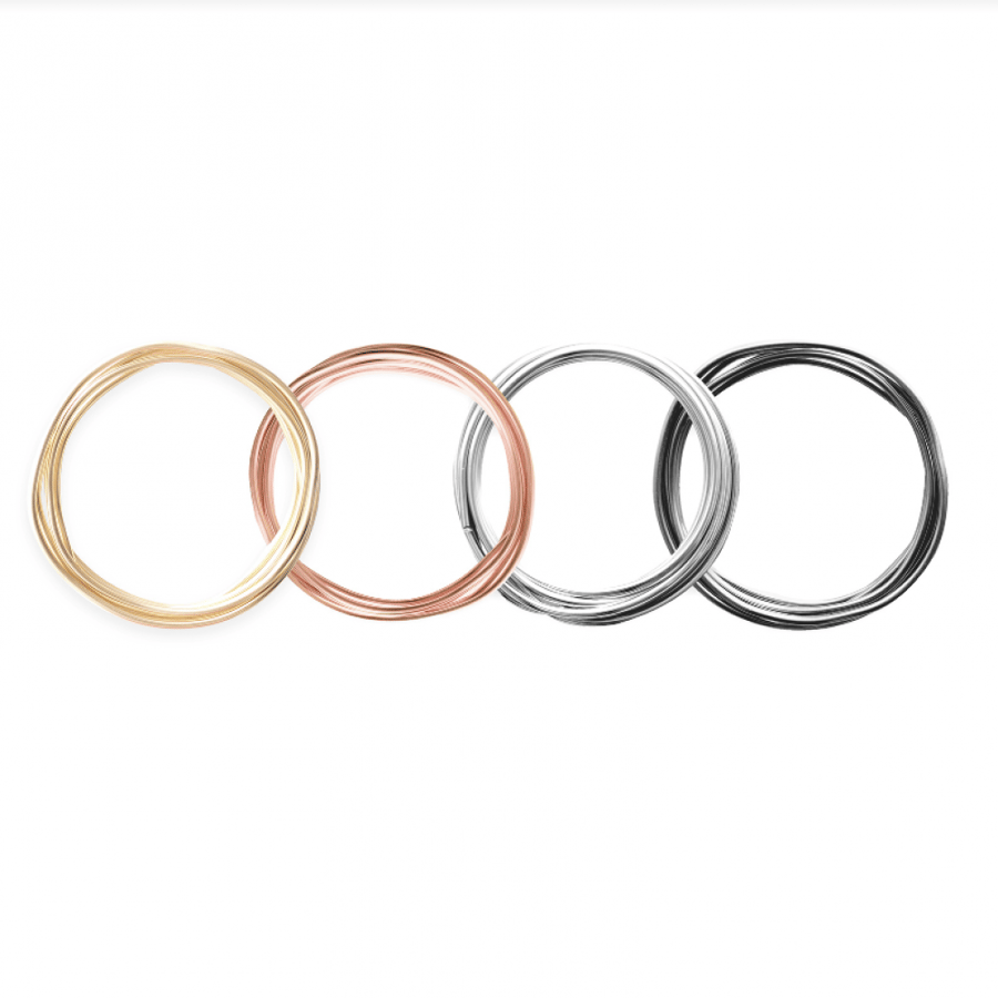 A set of 4 wires in neutral colors for wire shaping board in large size