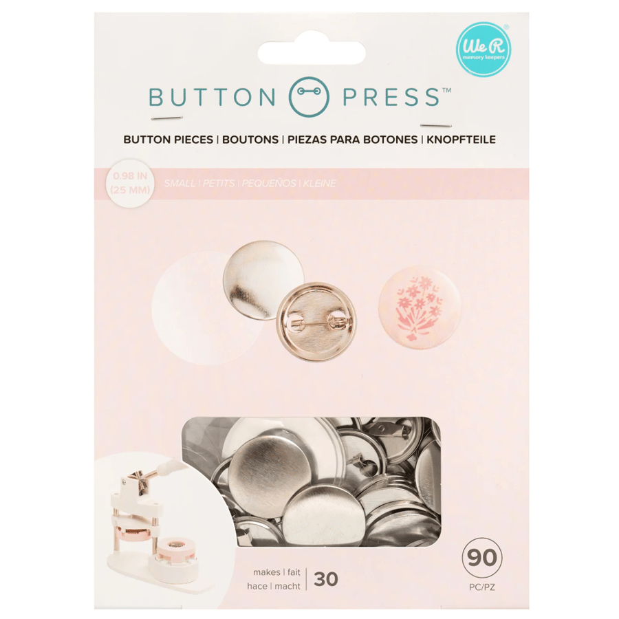 Small round brooches set - 30 pieces (size 25 mm)