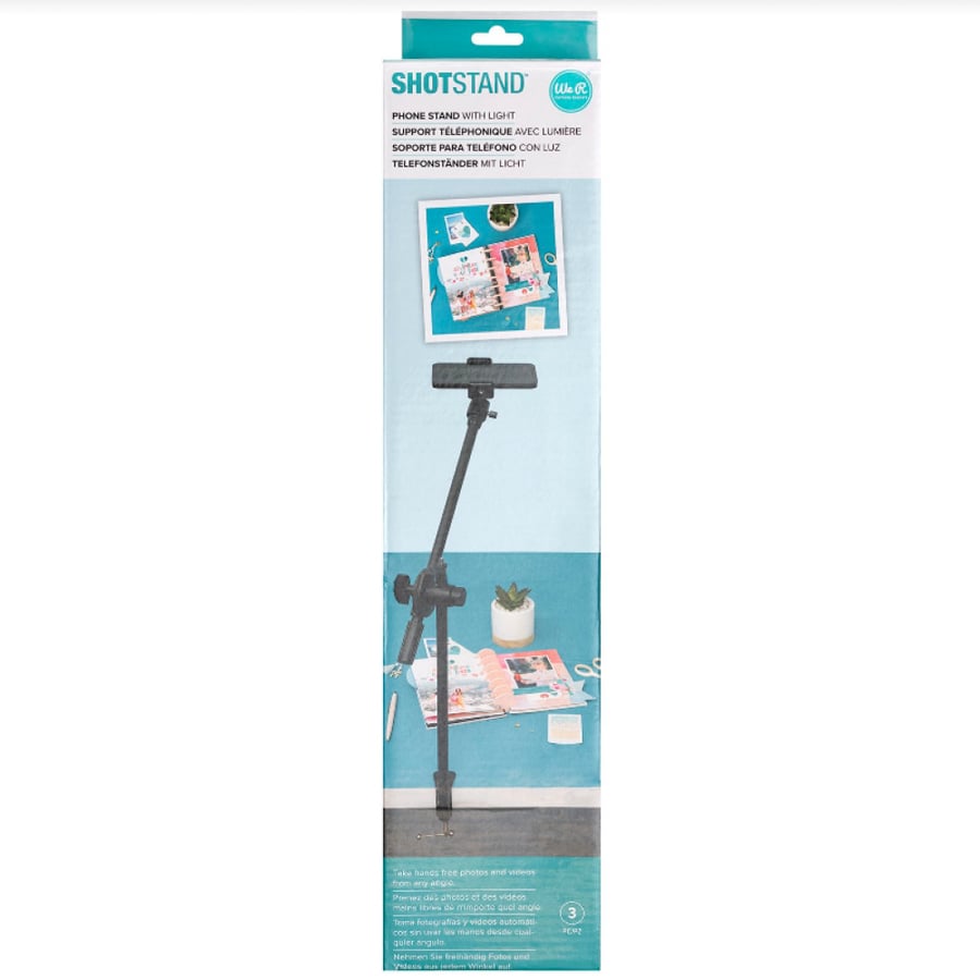 Desktop mobile stand for photography with lighting