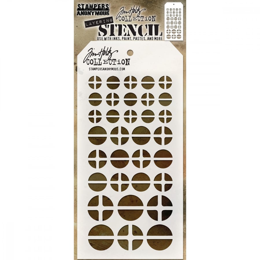 Tim Holtz Layered Stencil 4.125"X8.5"-Screwed