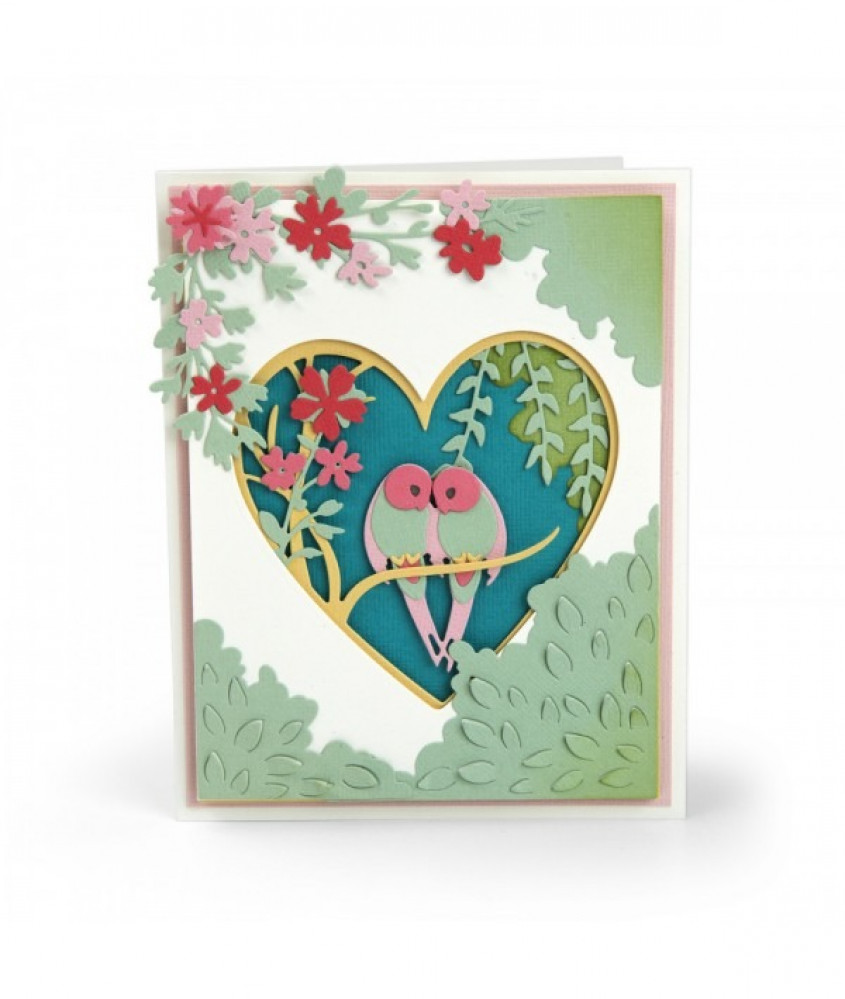 Sizzix Thinlits Die Set 20PK - Love Birds Shadow Box