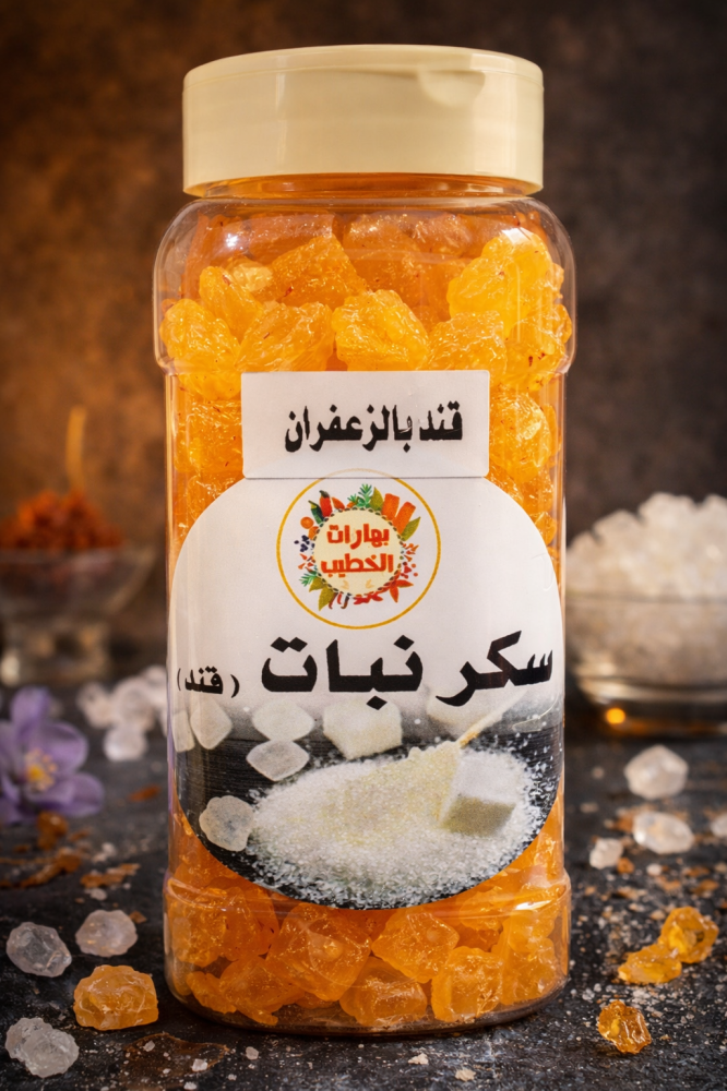 سكر نبات بالزعفران