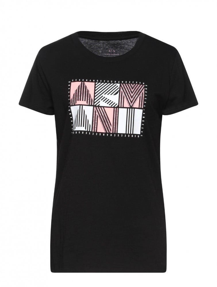 تيشرت أسود بشعار Armani