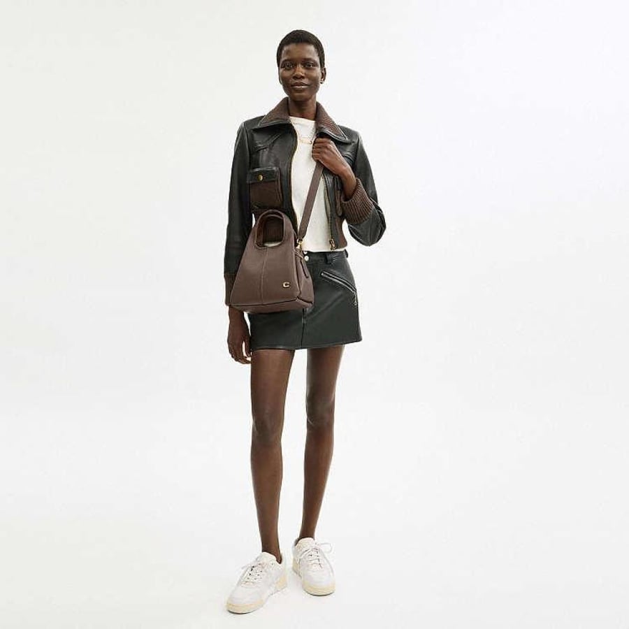 كوتش Lana 23 Polished Pebble Leather Medium Shoulder Bag شنطه حجم صغير بالطلب تصل خلال ٣-٤ اسبوع باذن الله