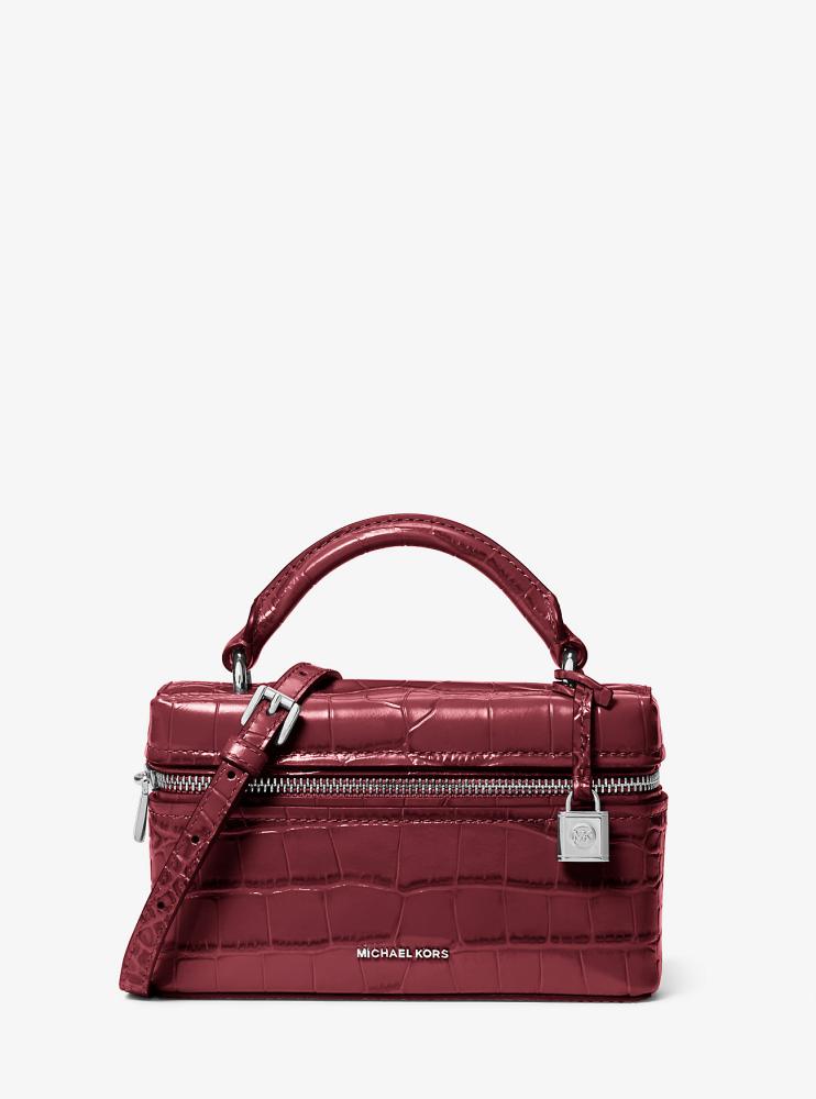 Michael Kors Jana Extra-Small Crocodile Embossed Leather Crossbody Bag, order 2-4 weeks