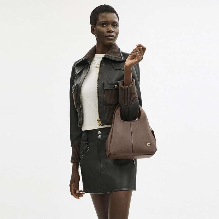كوتش Lana 23 Polished Pebble Leather Medium Shoulder Bag شنطه حجم صغير بالطلب تصل خلال ٣-٤ اسبوع باذن الله