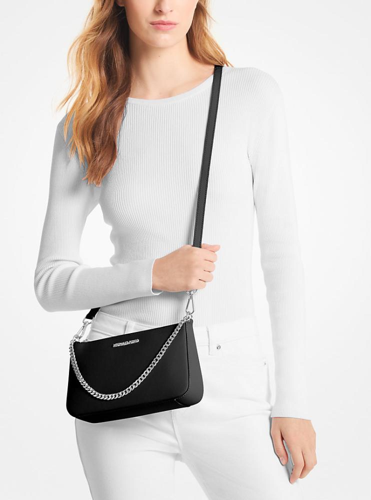 مايكل كورس Medium Saffiano Leather Shoulder Bag and Card Case Gift Set بالطلب ٢-٣ اسبوع
