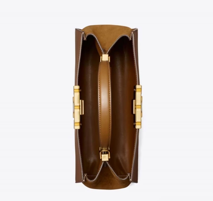 Tory Burch ELEANOR SATCHEL شنطه حجم وسط لون بني تصل خلال 2-4 اسبوع باذن الله