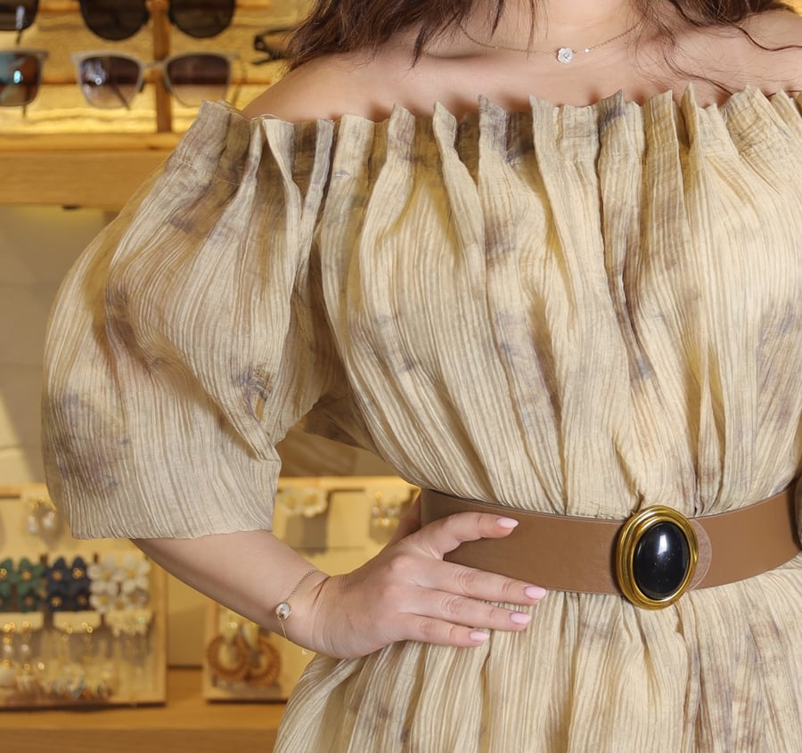 Brown Dress with belt
