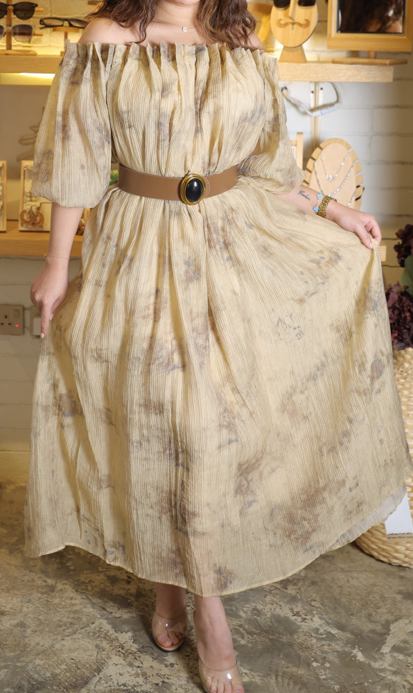 Brown Dress with belt