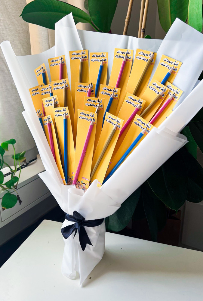 Pen bouquet for returning to school