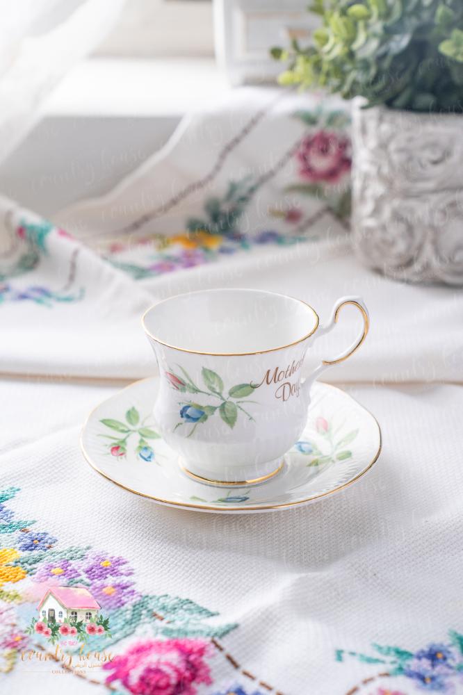 3819 كوب مع صحن انتيك Royal Imperial Mother’s Day