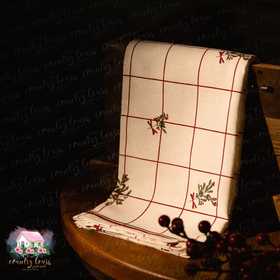مفرش شتوي بمربعات كبيرة - المنزل الريفي الهادئ